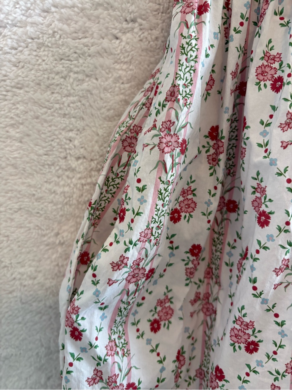 Hill House Louisa Nap Midi Dress Pink Vine Stripe Size Medium - Picture 8 of 11